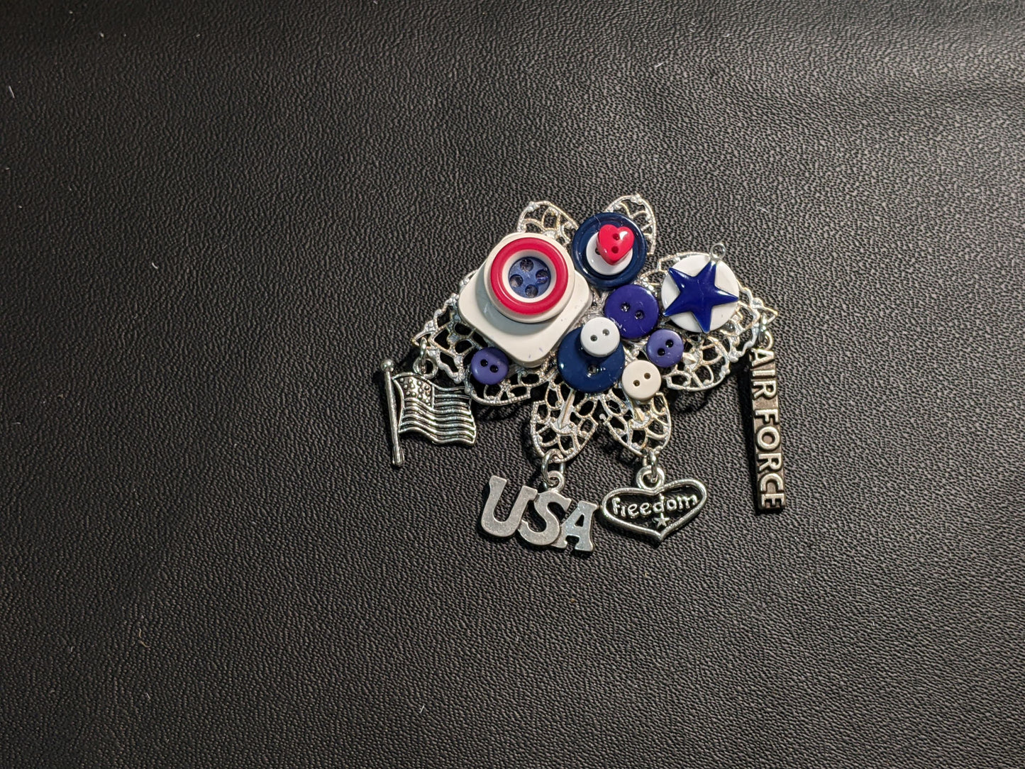 US Air Force Themed Brooch-Unique Charm Pin! AirForce1
