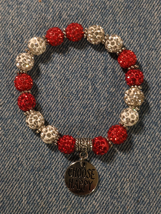 Stretchy Bracelet-Choose Happy-Positive Message- Great Gift! BRACE11