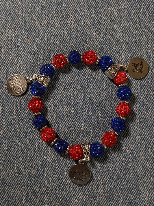 Stretchy Bracelet-Fight Like A Girl-Positive Message- Great Gift! BRACE13