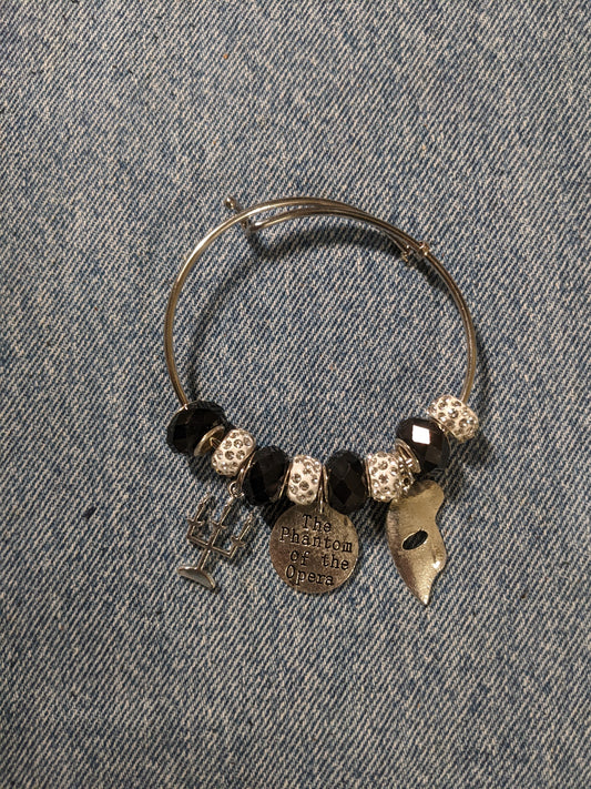 Bangle Charm Bracelet-Phantom Of The Opera Themed- Great Gift! BRACE20