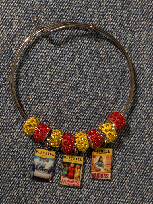 Bangle Charm Bracelet-Broadway Themed- 2 versions-Great Gift! BRACE24