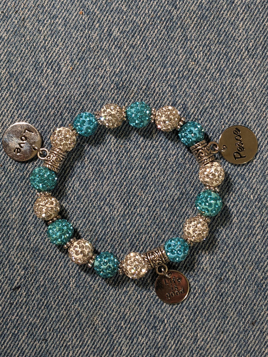 Stretchy Bracelet-Life Is Good-Positive Message- Great Gift! BRACE7