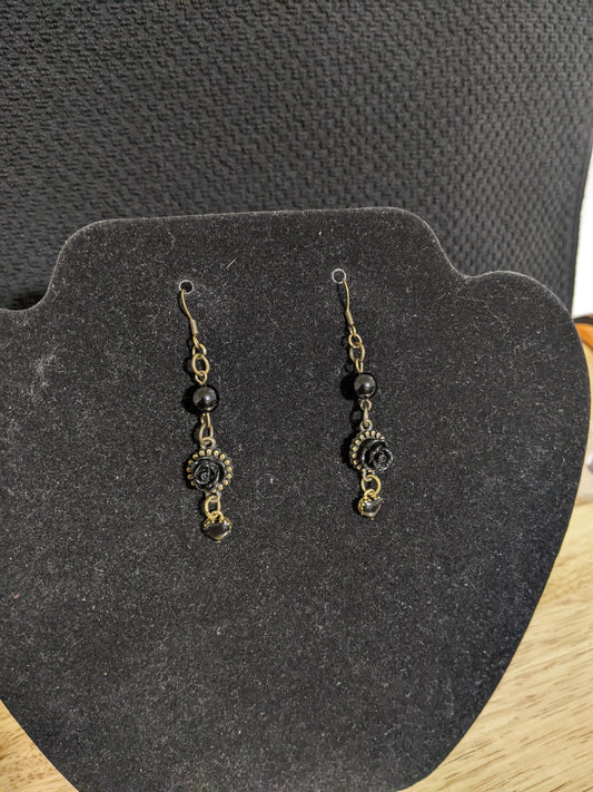 Steampunk Themed earrings-Roses-great gift! Item-EAR11