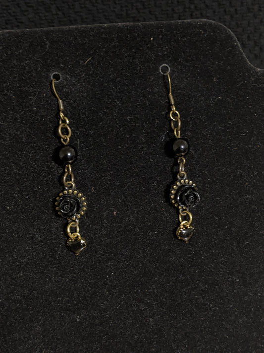 Steampunk Themed earrings-Roses-great gift! Item-EAR11