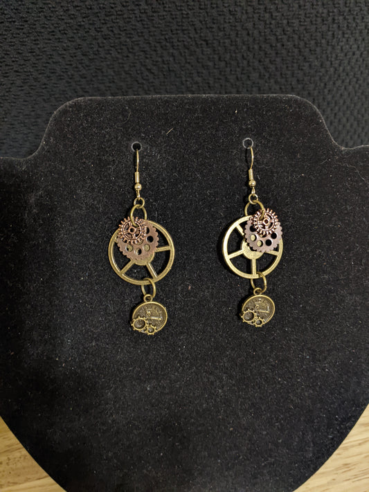 Steampunk Themed earrings-Gears-great gift! Item-EAR15