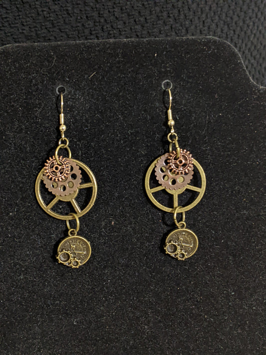 Steampunk Themed earrings-Gears-great gift! Item-EAR15