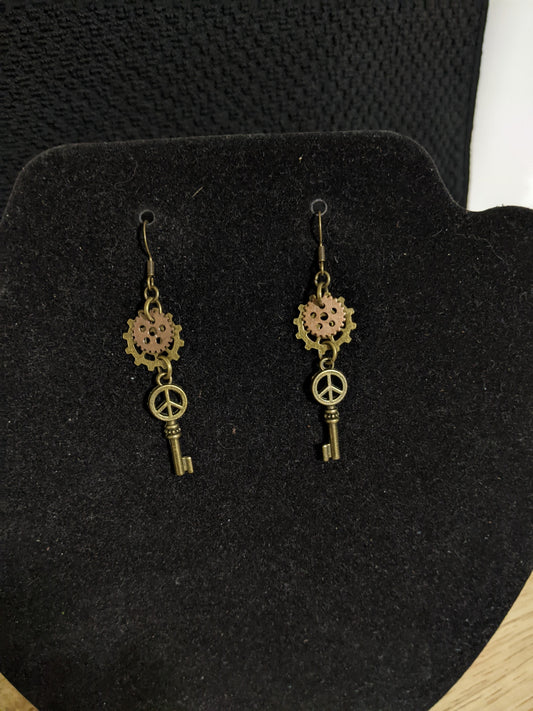 Steampunk Themed earrings-Gears-great gift! Item-EAR17