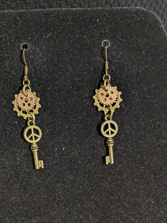 Steampunk Themed earrings-Gears-great gift! Item-EAR17