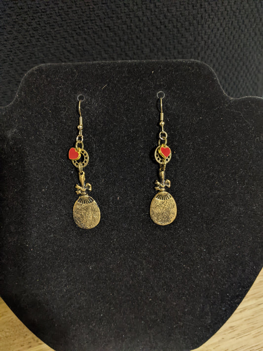 Steampunk Themed earrings-Gears, Mirrors & Hearts-great gift! Item-EAR19