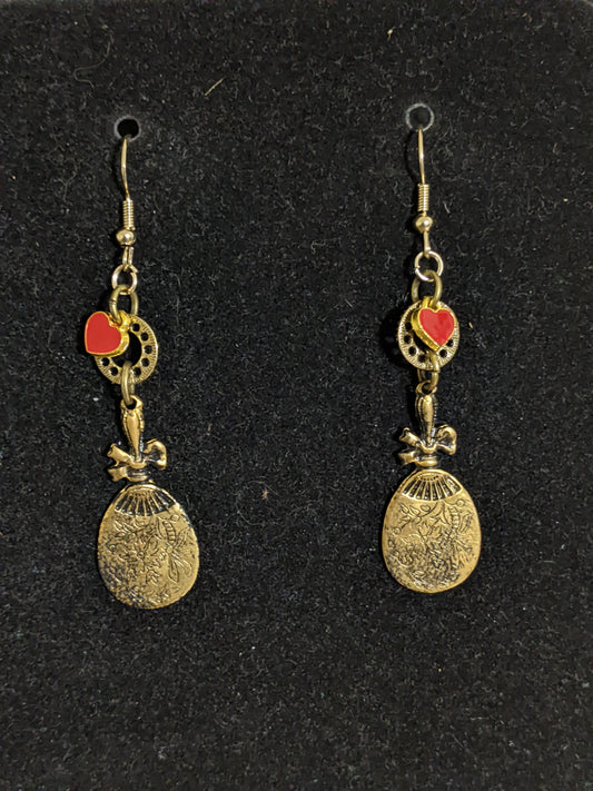 Steampunk Themed earrings-Gears, Mirrors & Hearts-great gift! Item-EAR19