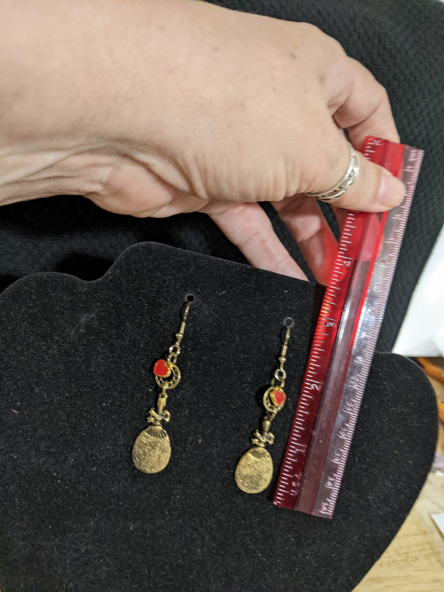 Steampunk Themed earrings-Gears, Mirrors & Hearts-great gift! Item-EAR19
