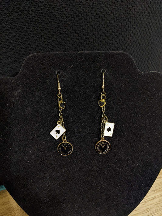 Alice in Wonderland Themed earrings-great gift! Item-EAR21