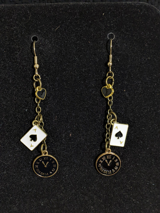 Alice in Wonderland Themed earrings-great gift! Item-EAR21