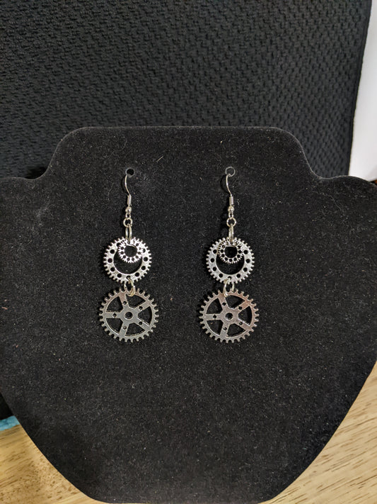 Steampunk Themed earrings-Gears-great gift! Item-EAR24