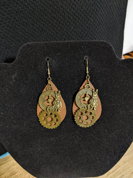 Alice in Wonderland Themed earrings-great gift! Item-EAR25