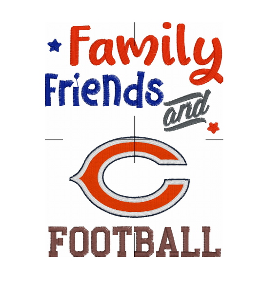 Family Friends Chicago Bears Football Hand Towel