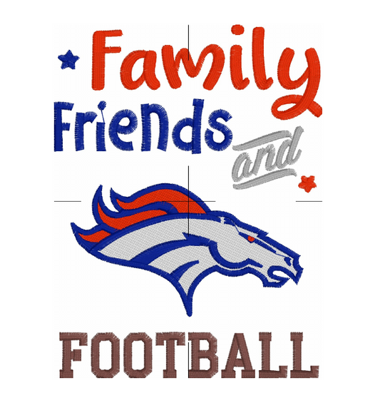 Family Friends Denver Broncos Football Hand Towel