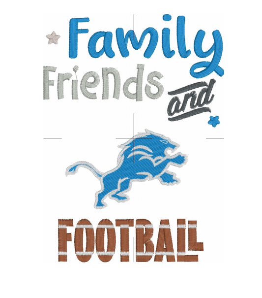 Family Friends Detroit Lions Football Hand Towel