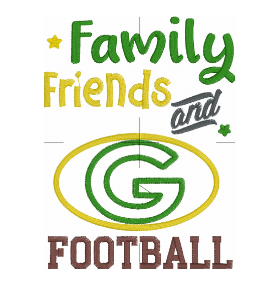 Family Friends Green Bay Packers Football Hand Towel