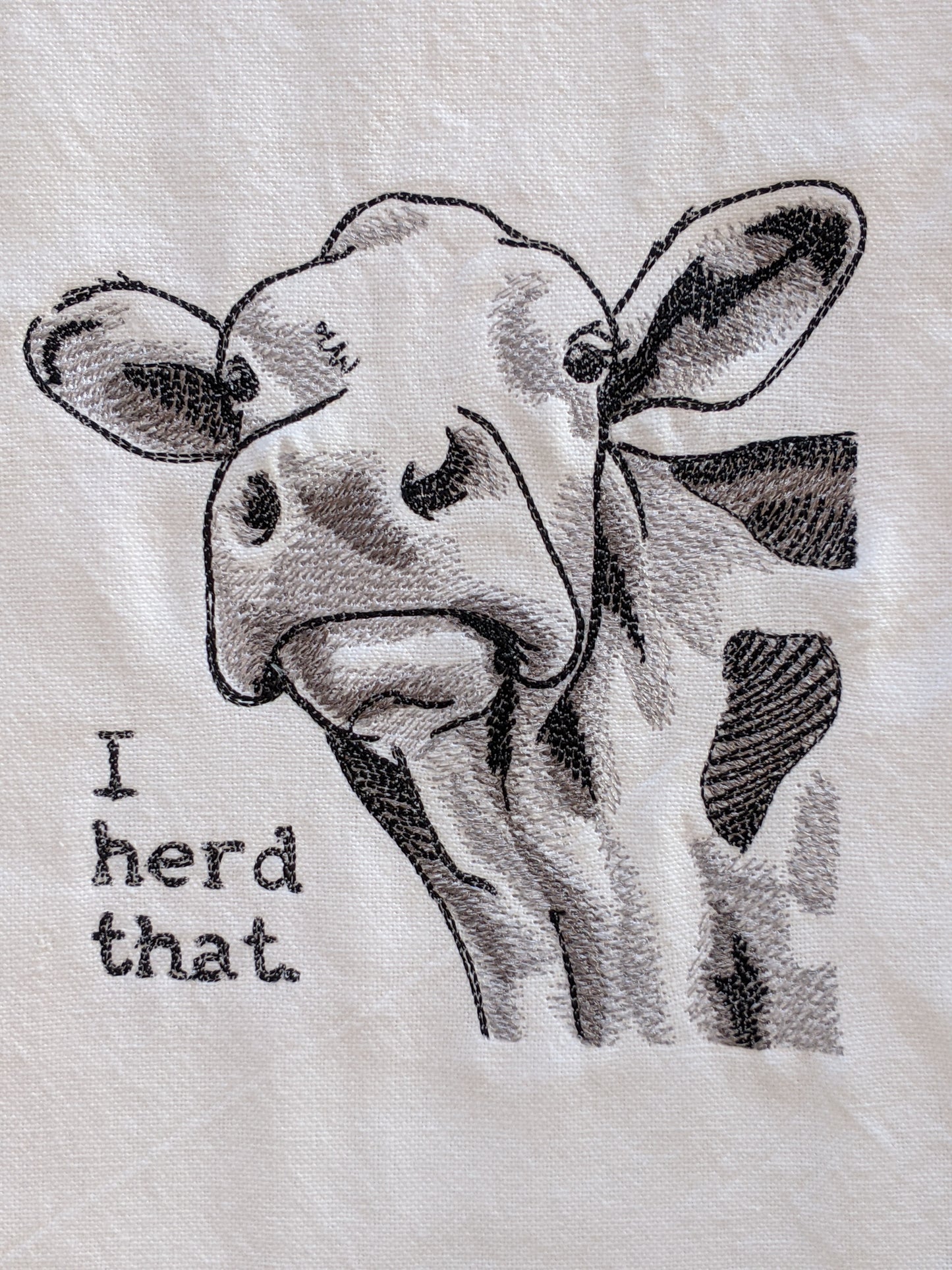I Herd That Cow Tea Towel