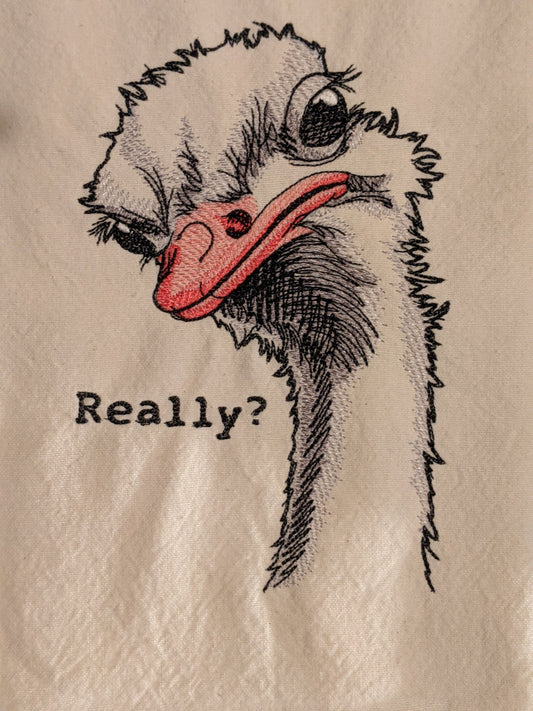 A9-Really Ostrich Tea Towel