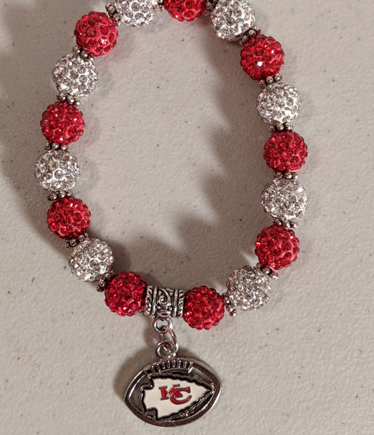 KC Chiefs Themed Beaded Bracelet