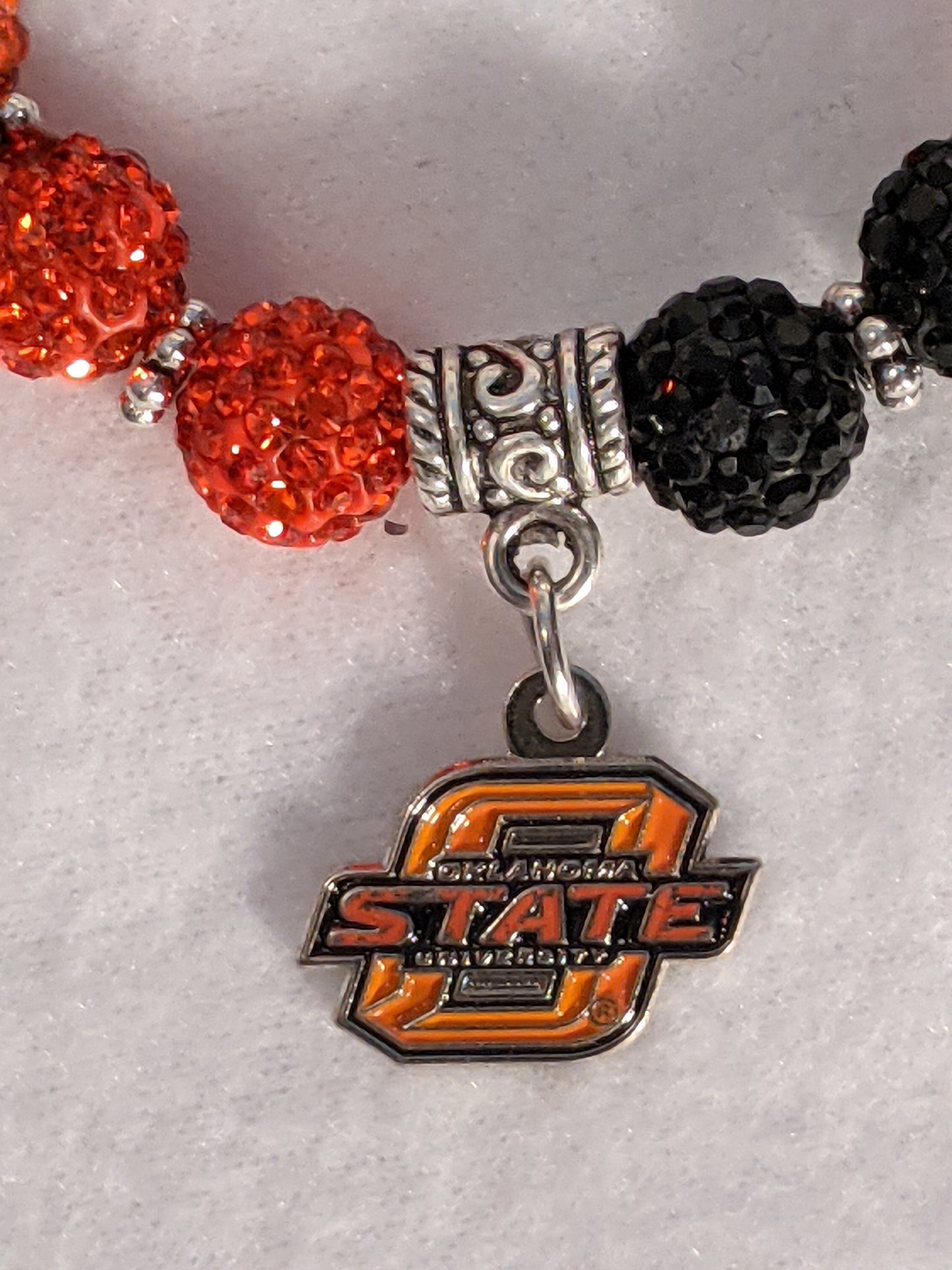 Oklahoma State Cowboys Themed Beaded Bracelet