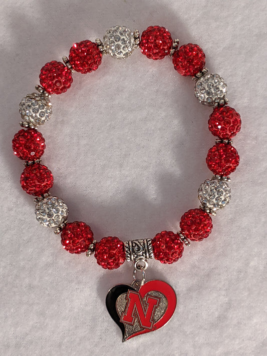 University of Nebraska Cornhuskers Themed Beaded Bracelet