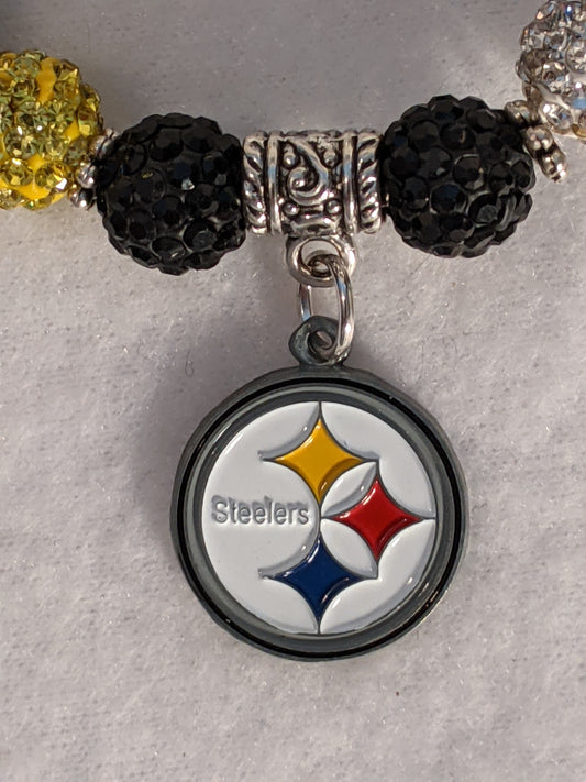 Pittsburgh Steelers Themed Beaded Bracelet