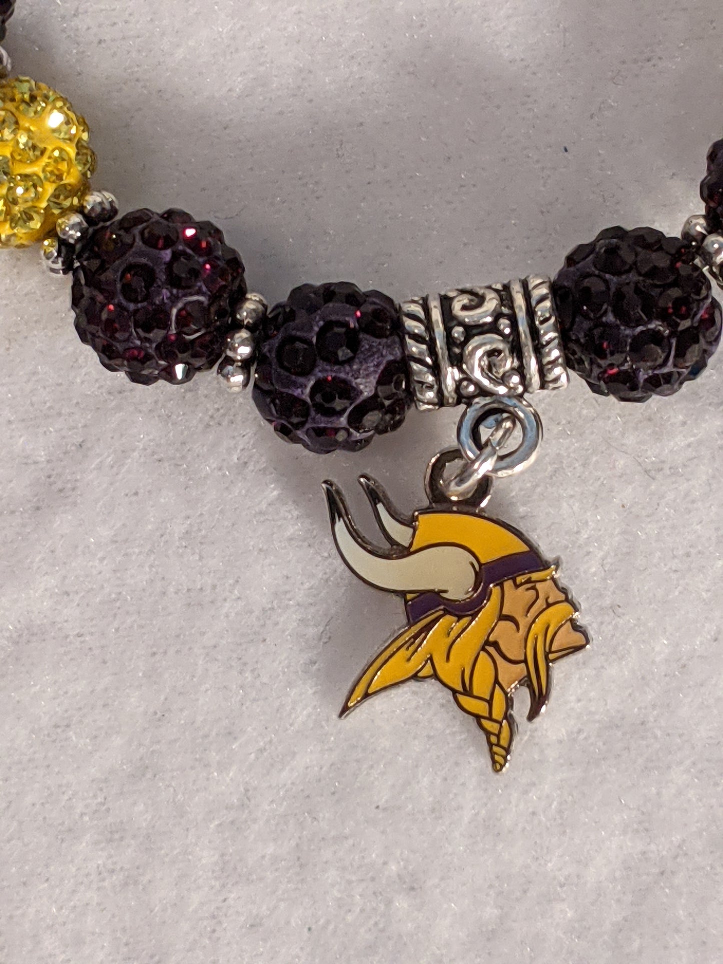 Minnesota Vikings Themed Beaded Bracelet