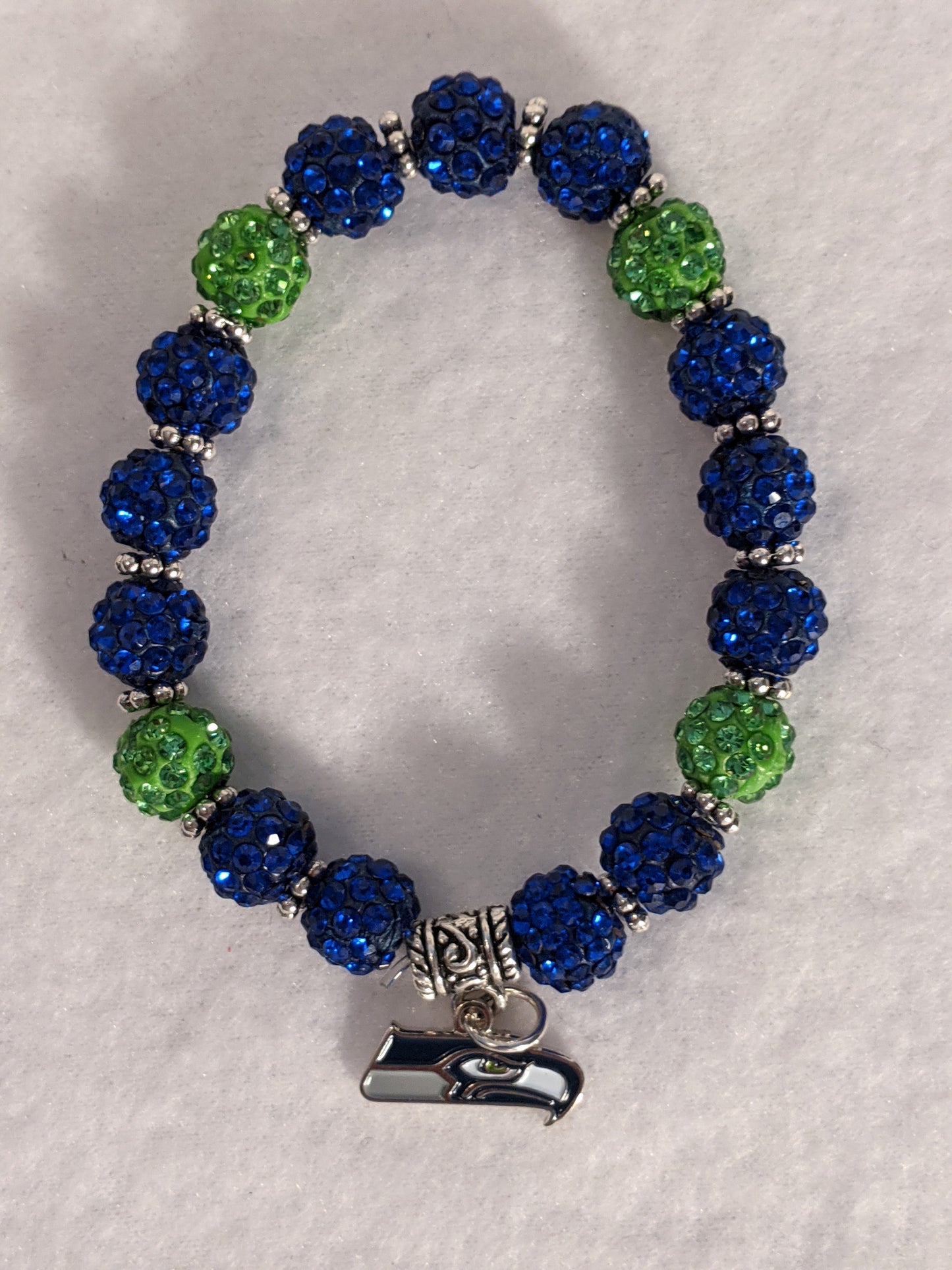 Seattle Seahawks Themed Beaded Bracelet
