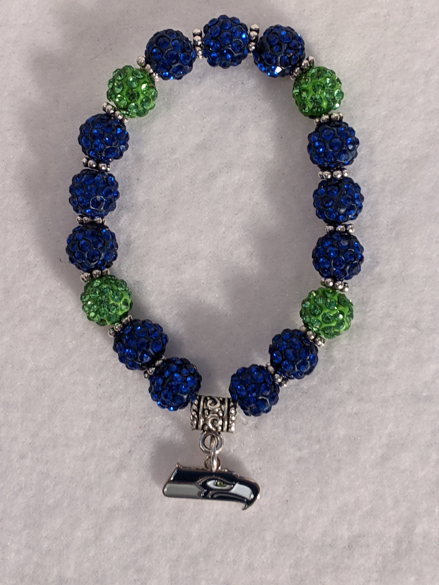 Seattle Seahawks Themed Beaded Bracelet