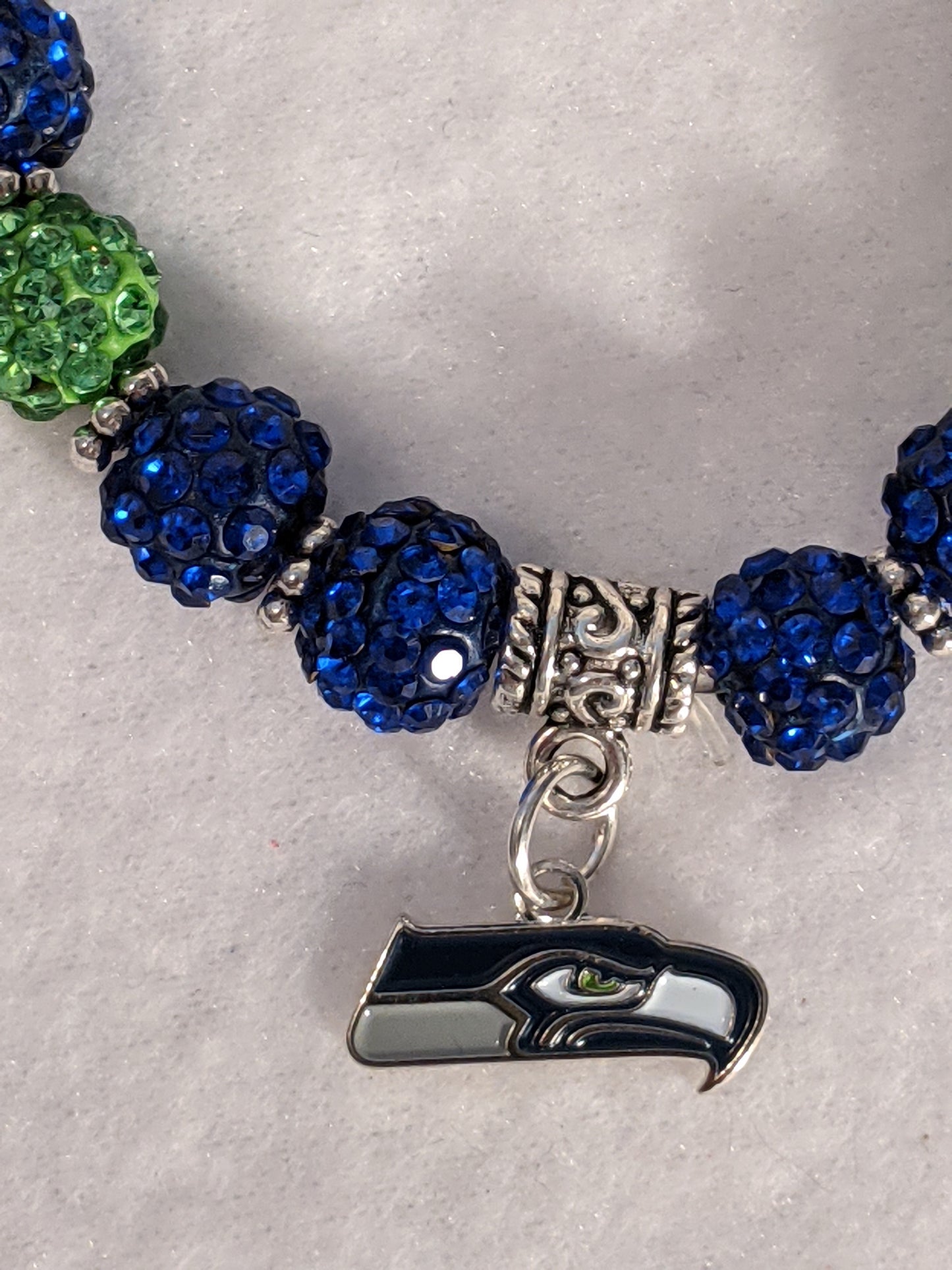 Seattle Seahawks Themed Beaded Bracelet