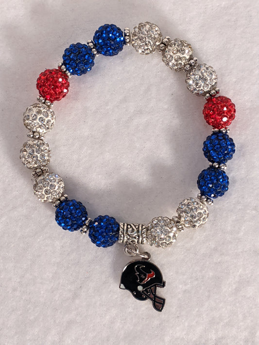 Houston Texans Themed Beaded Bracelet