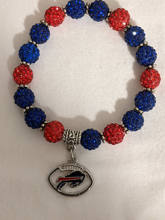 Buffalo Bills Themed Beaded Bracelet-2 versions available