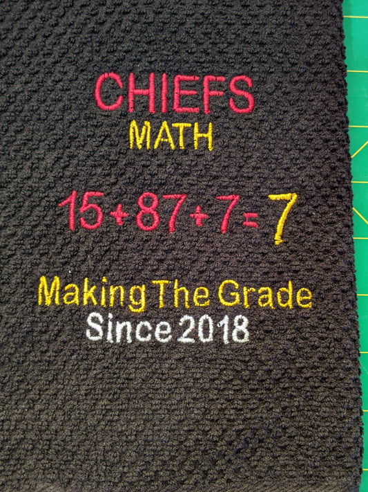 KC Chiefs Math Hand Towel