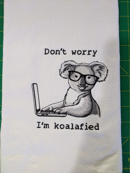 A21-I'm Koalafied-Funny Koala Bear Tea Towel