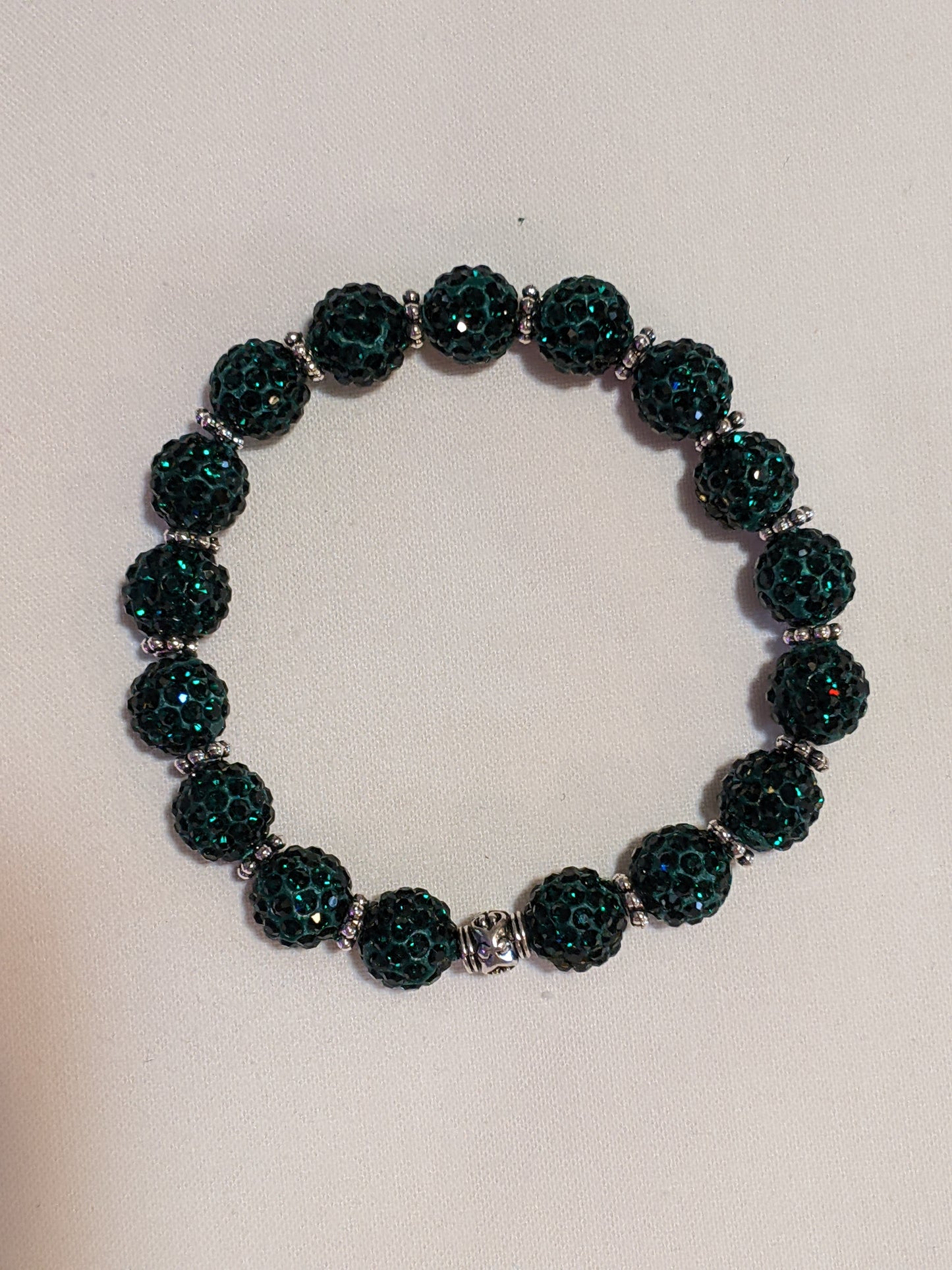 Rhinestone Pave Beaded stretchy Bracelet-many colors available!