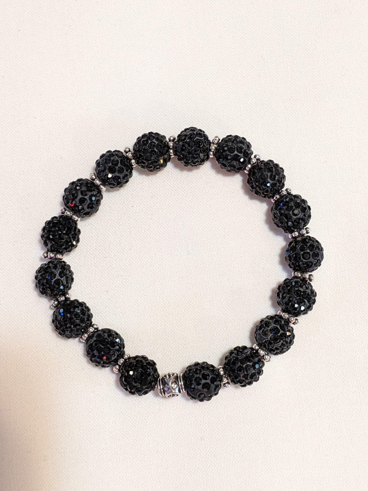 Rhinestone Pave Beaded stretchy Bracelet-many colors available!