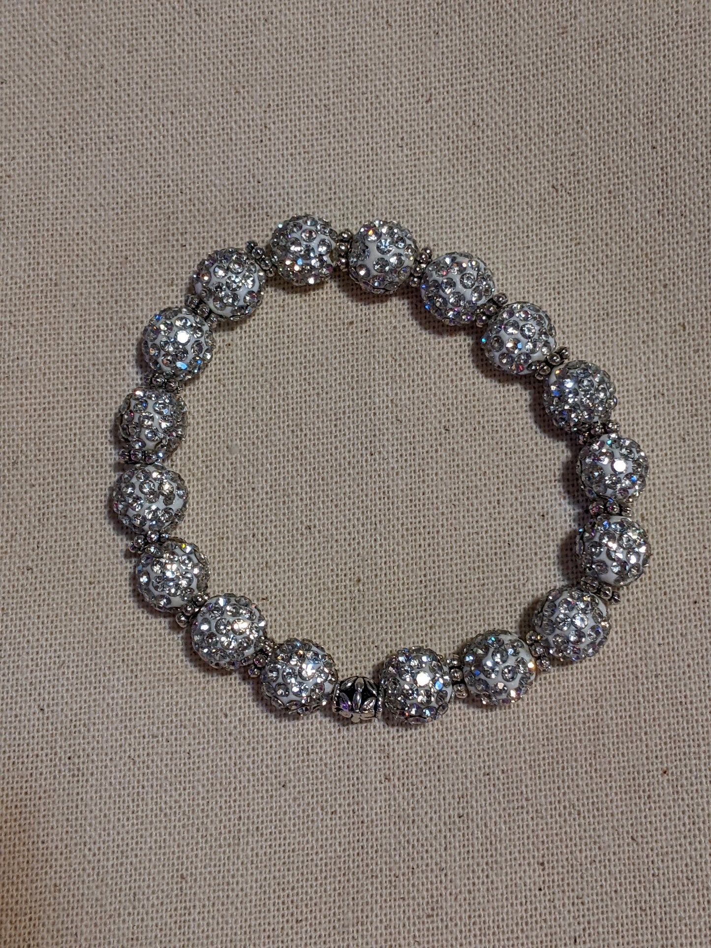 Rhinestone Pave Beaded stretchy Bracelet-many colors available!
