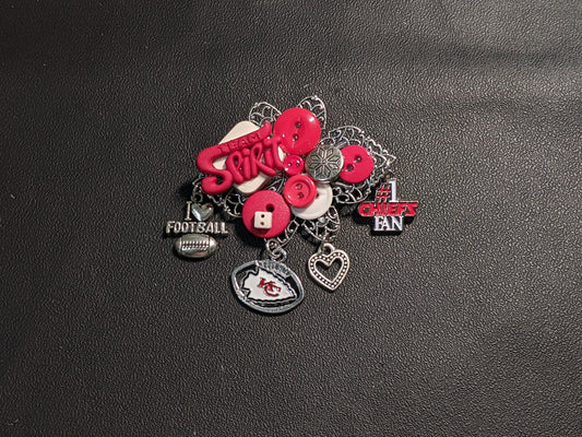 Kansas City Chiefs Themed Brooch-Unique Charm Pin! Chiefs2