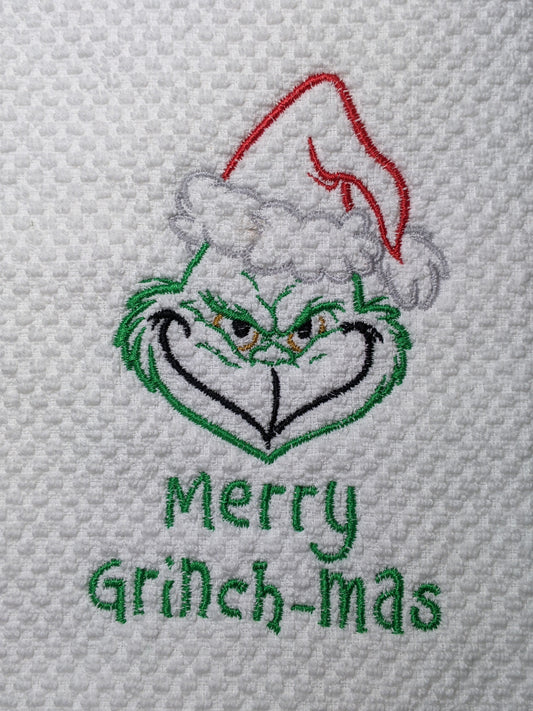 Merry Grinch-Mas Cotton Towel