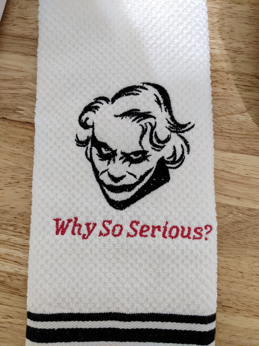 The Joker-Why So Serious Embroidered Towel