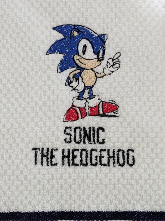 Sonic The Hedgehog-Embroidered Towel