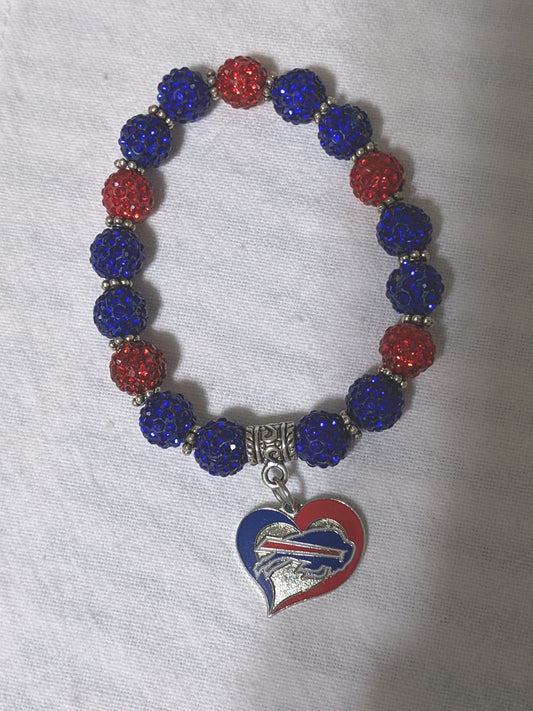 Buffalo Bills Themed Beaded Bracelet-2 versions available