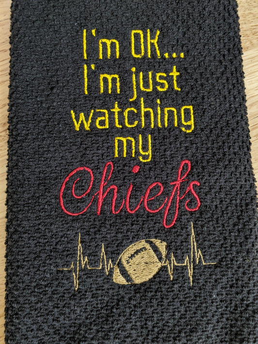 Chiefs Football Heartbeat towel