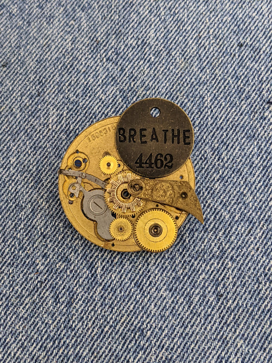 Steampunk Themed Brooch-Unique Charm Pin! With real watch parts-TOP23