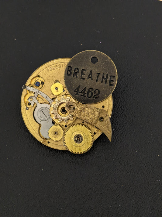 Steampunk Themed Brooch-Unique Charm Pin! With real watch parts-TOP23