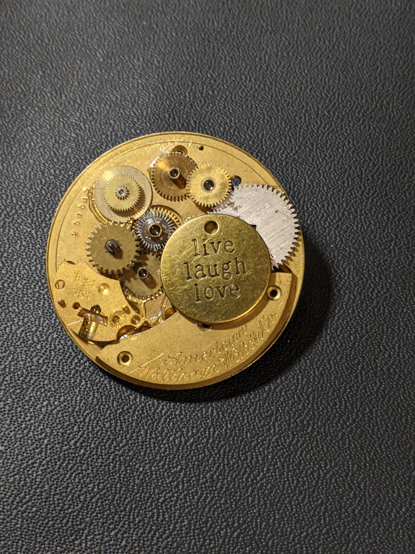 Steampunk Themed Brooch-Unique Charm Pin! With real watch parts-TOP34