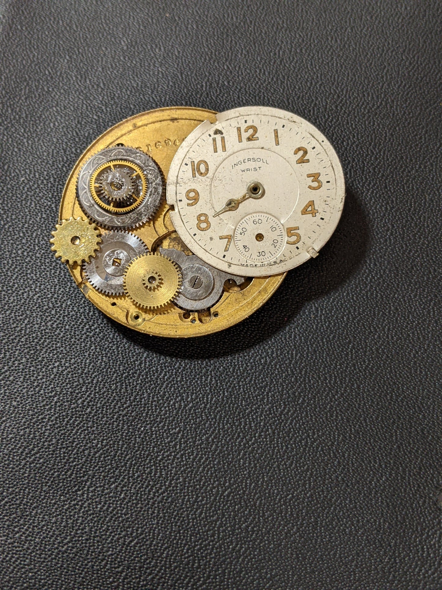 A15-Steampunk Themed Brooch-Unique Charm Pin! With real watch parts-TOP35